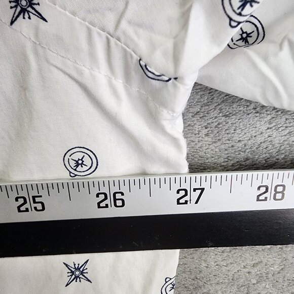 Mens Weatherproof Vintage Shirt White & Navy Short Sleeve Button Up Size XXL - Picture 10 of 12